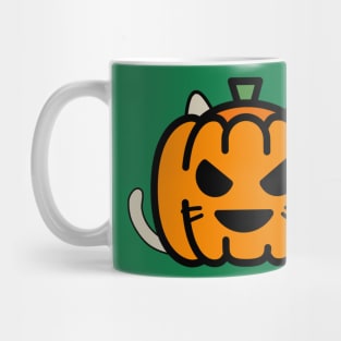 Smiling Pumpkin Cat Mug